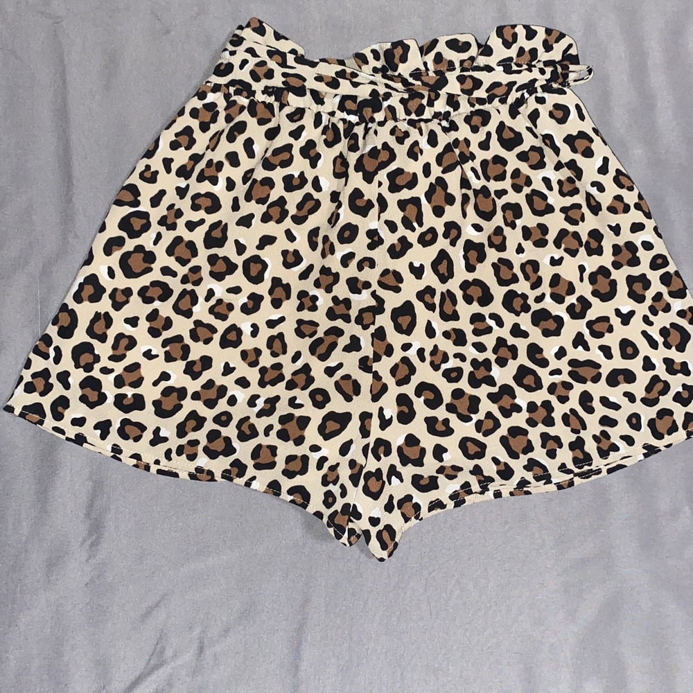 Altar'd State Leopard Cheetah Animal Print Pull-on Shorts Belted xSmall - Picture 4 of 5